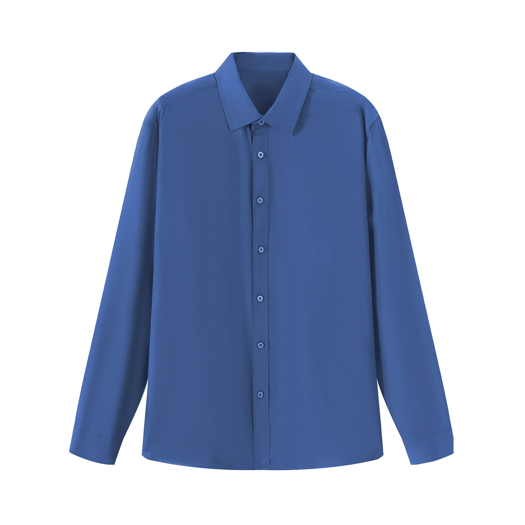 Damen elegantes Langarmhemd aus hochwertigem Stoff mit schmalem Schnitt R&B