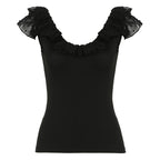 Damen Elegantes Oberteil mit Rüschendesign R&B