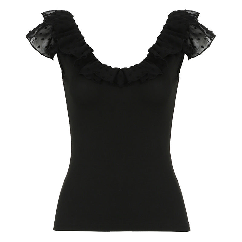 Damen Elegantes Oberteil mit Rüschendesign R&B