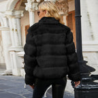 Damen Flauschige Kunstfelljacke mit modischem Schnitt und oversized Passform R&B