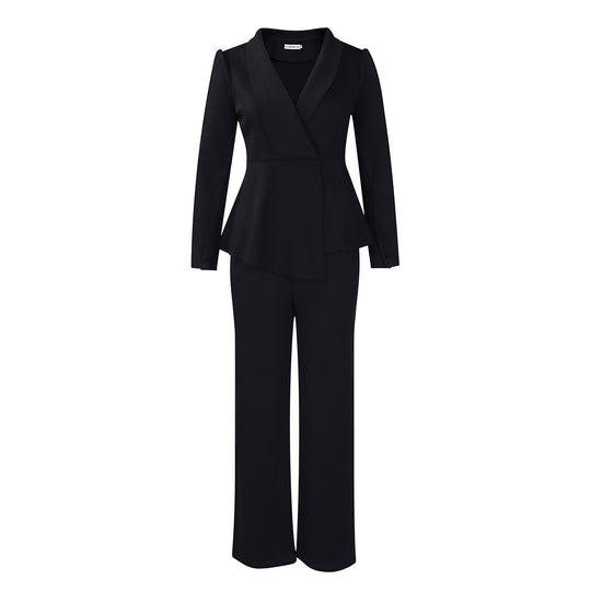 Damen Elegantes Blazer-Hosen-Set R&B
