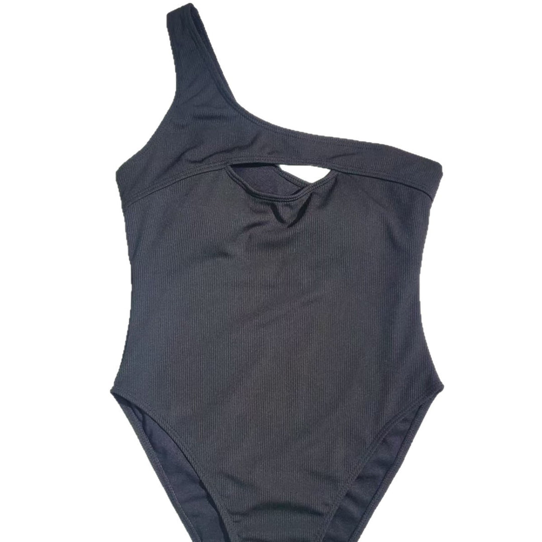 Damen Einteiliger Badeanzug mit asymmetrischem Cut-Out und sportlichem Design R&B
