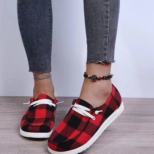 Damen Freizeit-Slip-On Schuhe mit elastischen Schnürdetails und rutschfester Sohle R&B
