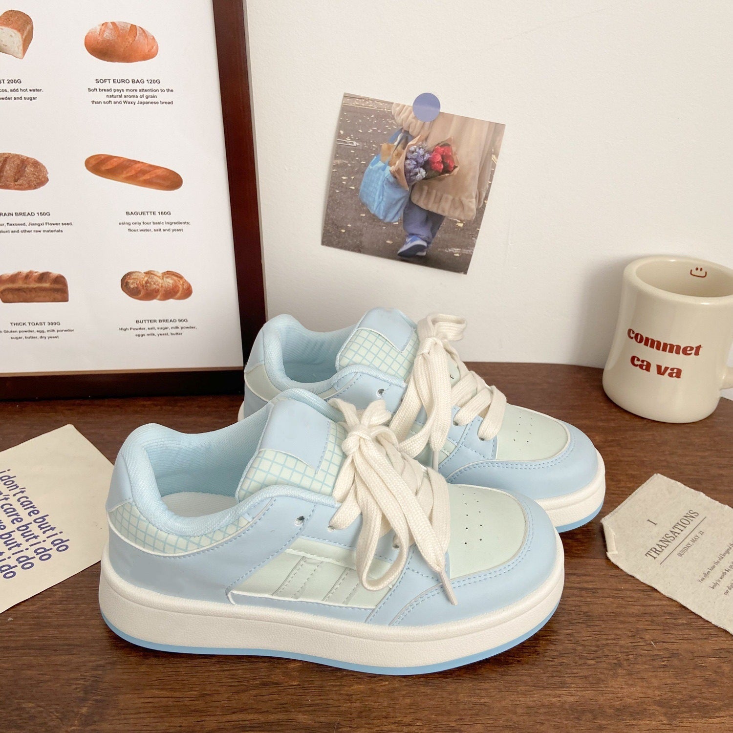 Damen Elegante Sneakers im Retro-Stil mit weichem Innenfutter und modischen Schnürsenkeln R&B