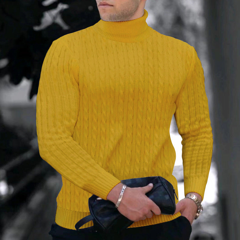 Herren moderner Rollkragenpullover mit strukturiertem Design R&B