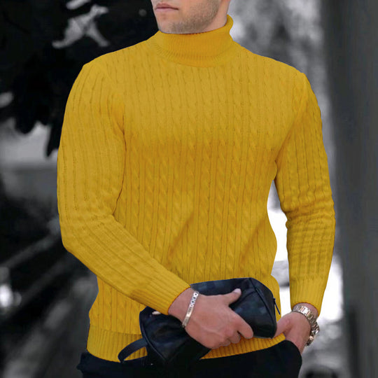 Herren moderner Rollkragenpullover mit strukturiertem Design R&B