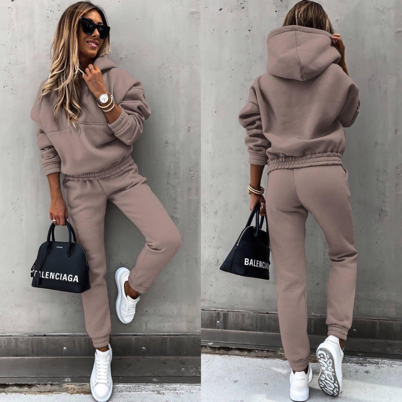 Damen Lässiges Sweatpants-Set mit Oversized-Pullover R&B