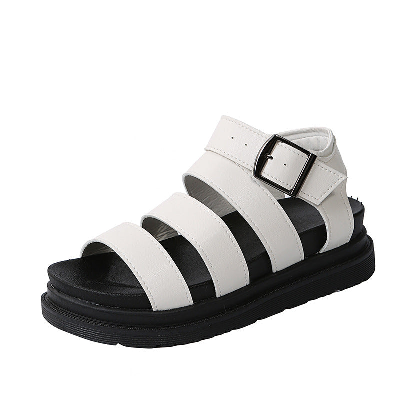 Damen bequeme Riemensandalen mit verstellbarem Schnallenverschluss R&B