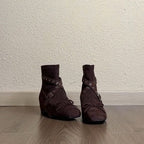 Damen Stiefeletten mit modischem Schnallenakzent und elegantem Schaft