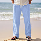 Herren lässige Strandhose mit verstellbarem Kordelzug und atmungsaktivem Material R&B