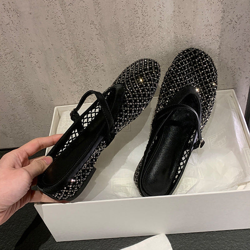 Damen Glitzernde Mary Jane Schuhe mit komfortablem Riemchen R&B