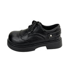 Damen elegante Schnürschuhe mit robustem Absatz und hochwertigem Leder R&B