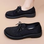 Damen modische Schnürschuhe mit floralem Muster R&B