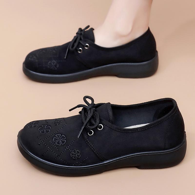 Damen modische Schnürschuhe mit floralem Muster R&B