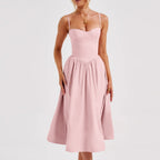 Damen Midi-Kleid mit taillierter Silhouette und A-Linie R&B