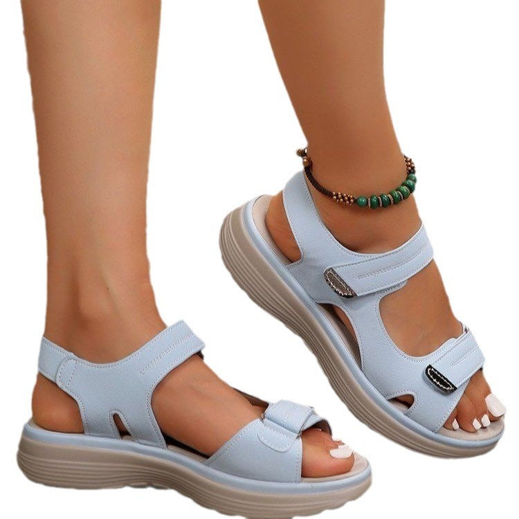 Damen bequeme Sandalen mit verstellbaren Riemen R&B