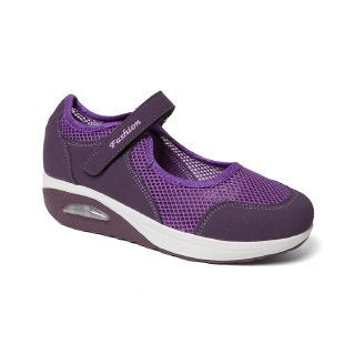 Damen bequeme und atmungsaktive Sneakers mit Klettverschluss R&B