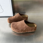 Damen Komfortable Wildleder-Clogs mit anatomischem Fußbett und rutschfester Sohle R&B