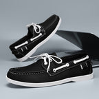 Herren maritim inspirierte Lederslipper mit sportlichem Design R&B