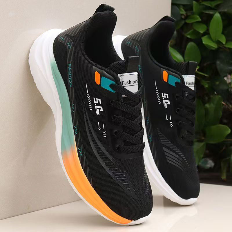 Damen Sportliche Laufschuhe mit atmungsaktiver Oberflächenstruktur und elastischer Dämpfung R&B