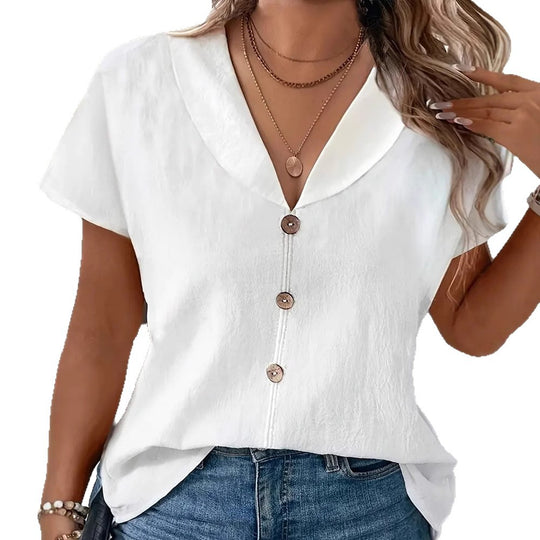 Damen lockeres Leinenbluse Heidi-Mode