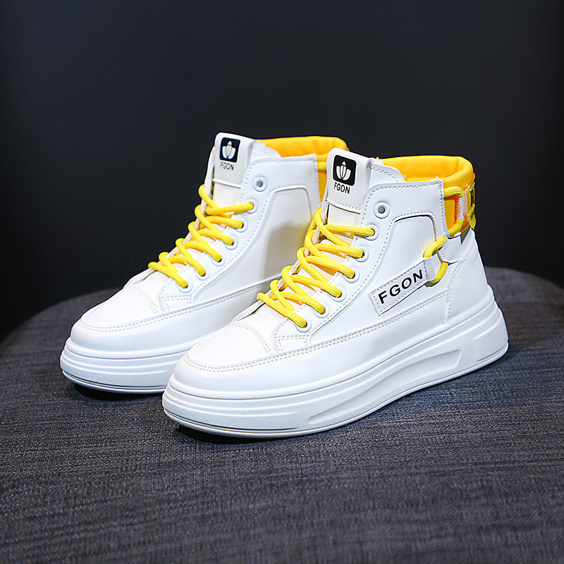 Damen High-Top Sneakers mit innovativem Schnürsystem und atmungsaktivem Innenfutter R&B