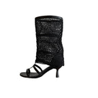 Damen Elegante und atmungsaktive Sandaletten mit Häkel-Design R&B