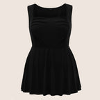 Damen Freizeitkleid mit taillierten Details und schwingendem Rock R&B