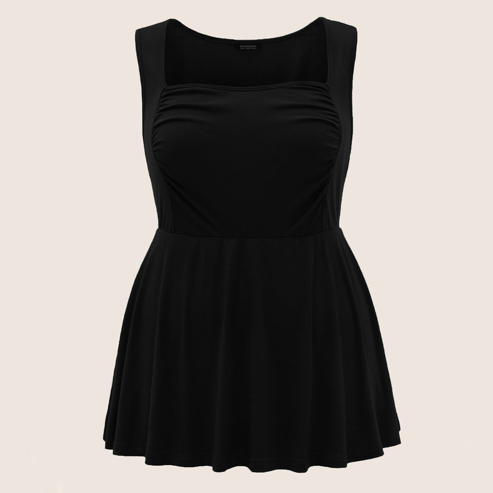 Damen Freizeitkleid mit taillierten Details und schwingendem Rock R&B