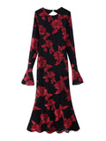 Damen Elegantes und florales Abendkleid R&B