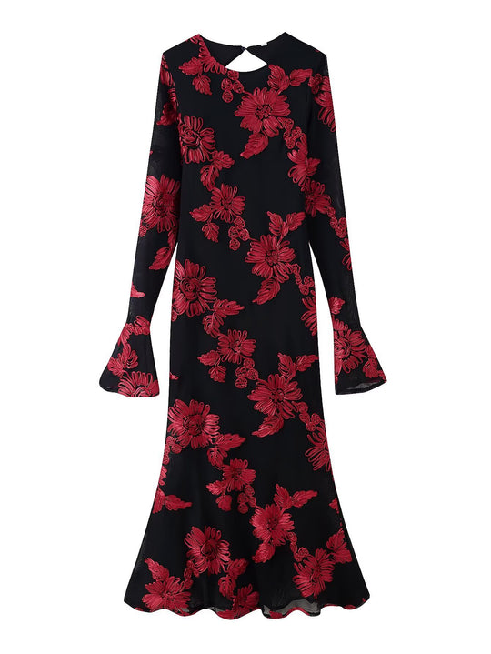 Damen Elegantes und florales Abendkleid R&B