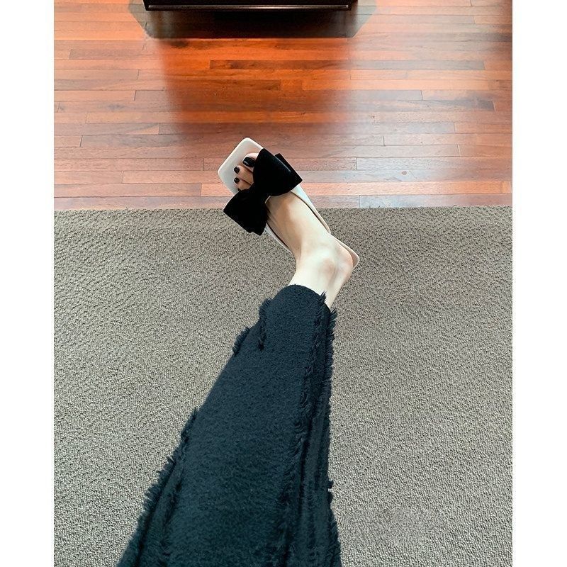 Damen elegante Slipper mit zierlichem Schleifendetail R&B
