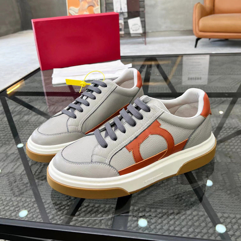 Damen Sportliche Sneakers mit hochwertiger Lederoberfläche und trendiger Designkombination R&B