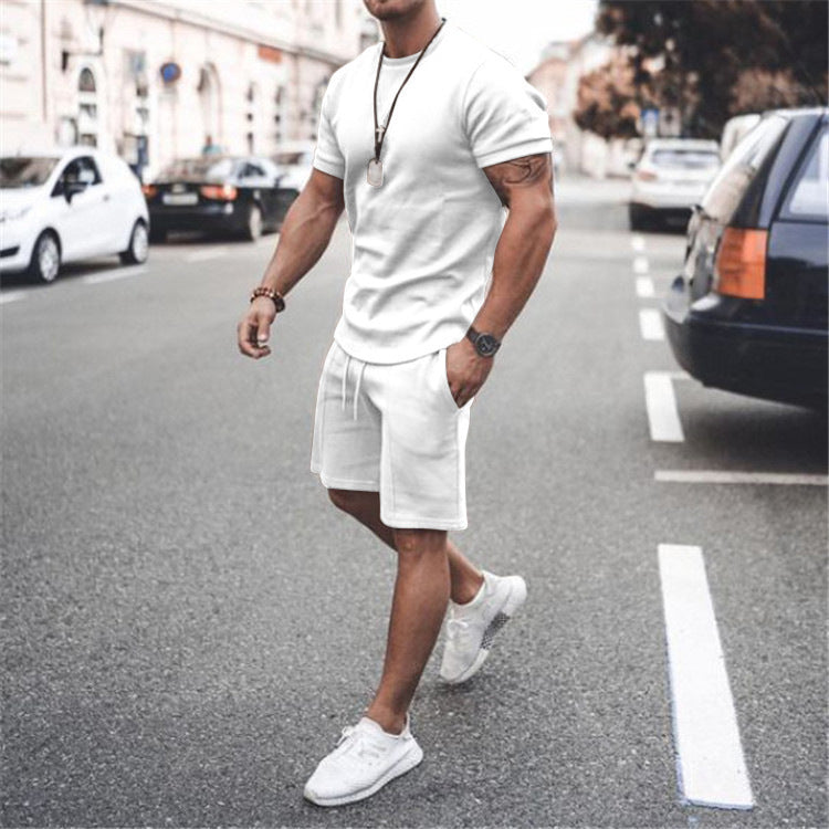 Herren sportliches Kurzarm-Set aus atmungsaktivem Material R&B