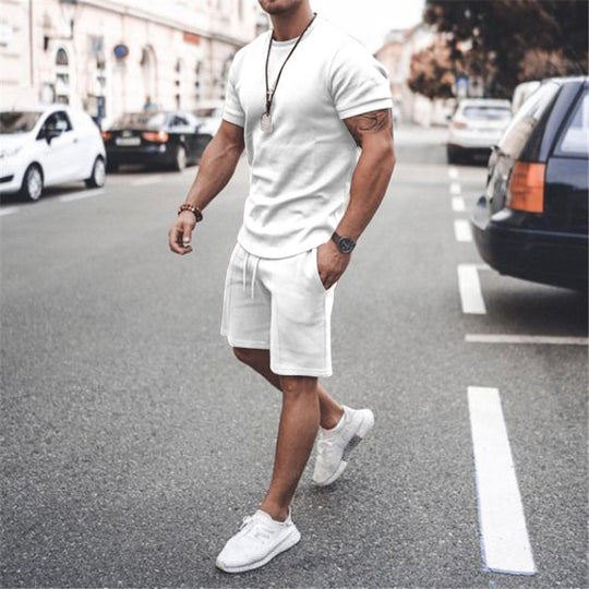 Herren sportliches Kurzarm-Set aus atmungsaktivem Material R&B