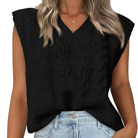 Damen Strickoberteil mit V-Ausschnitt und strukturiertem Muster R&B