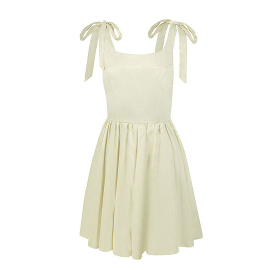 Damen lässiges Sommerkleid mit Schleifen R&B