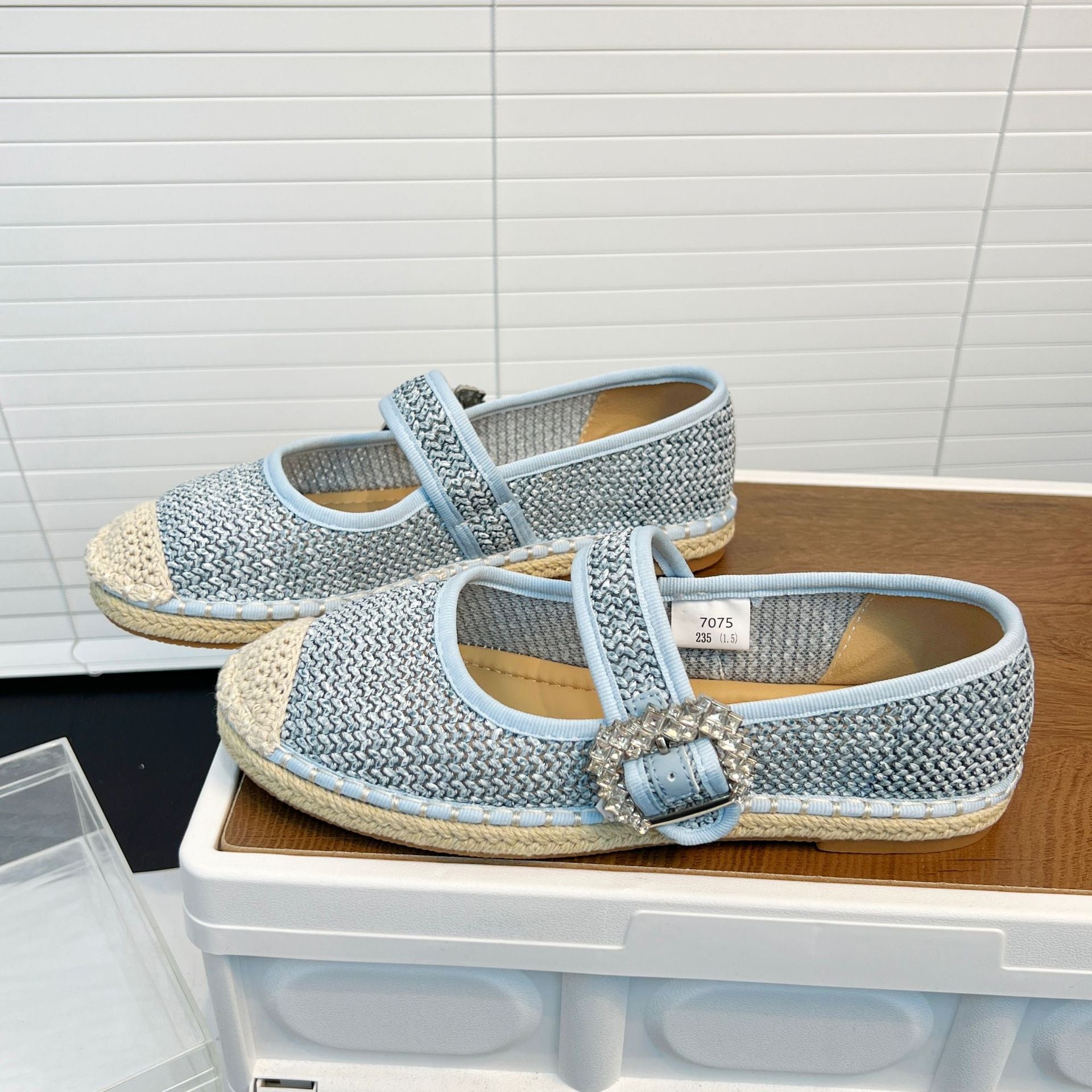 Damen GR&Blümte Slipper mit funkelnder Schnallenverzierung R&B