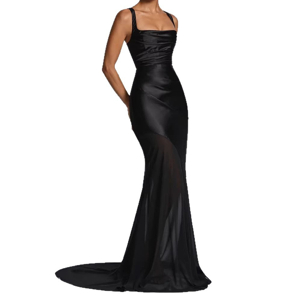 Damen Elegantes Chiffon-Abendkleid mit figurbetontem Schnitt R&B