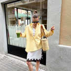 Damen nan lockere Oversize-Hemdbluse mit klassischem Kragen, durchgehender Knopfleiste und abgerundetem Saum R&B