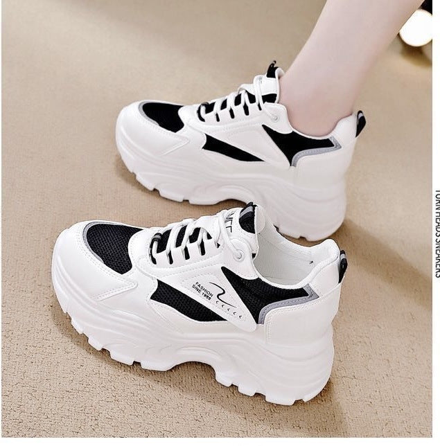 Damen High-Top Sneakers mit trendigem Chunky-Design und atmungsaktiver Obermaterialkombination