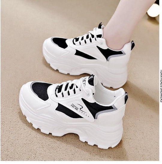 Damen High-Top Sneakers mit trendigem Chunky-Design und atmungsaktiver Obermaterialkombination R&B