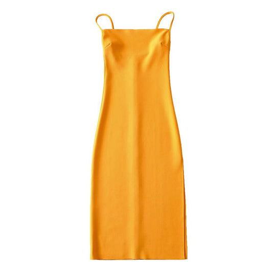 Damen langes Abendkleid mit elegantem Schlitz R&B