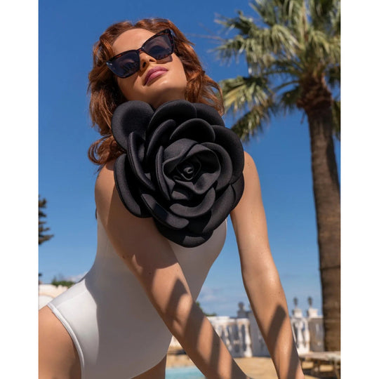 Damen Einteiliger Badeanzug mit einzigartigem Blumendesign R&B
