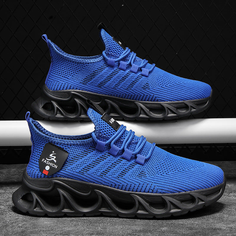 Damen Atmungsaktive Fitness-Sneaker mit rutschfester Sohle und elastischem Schnürsystem R&B