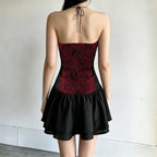 Damen Spitzen-Cocktailkleid mit raffiniertem Bustier-Oberteil und voluminösem Rock R&B