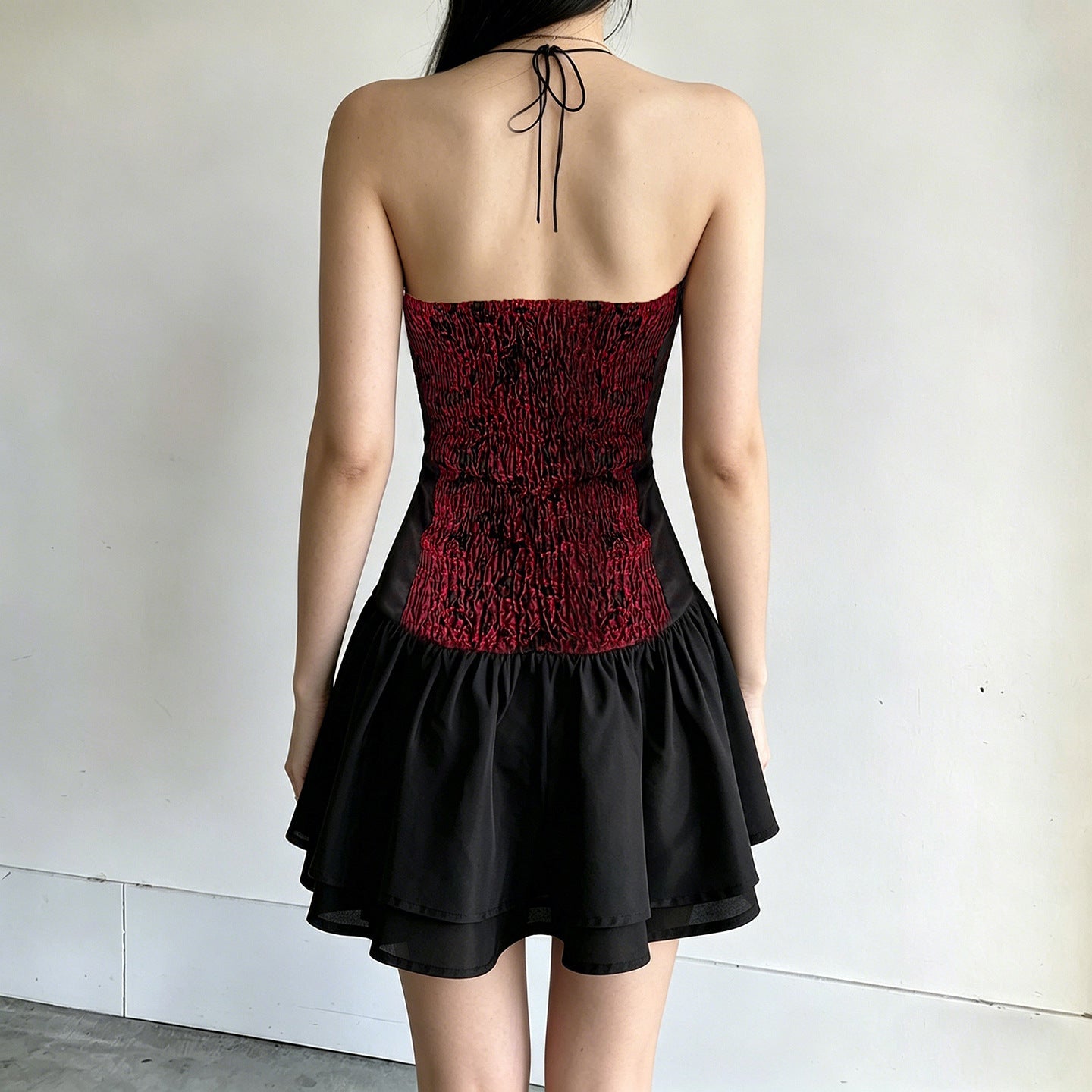 Damen Spitzen-Cocktailkleid mit raffiniertem Bustier-Oberteil und voluminösem Rock R&B
