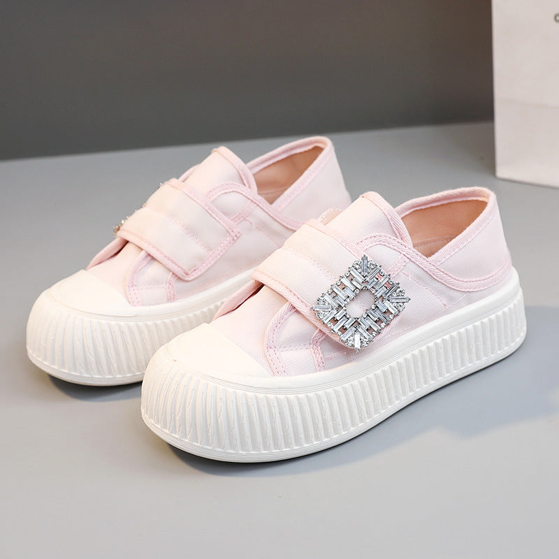 Damen modische Slip-On Sneakers mit eleganter Schnalle R&B
