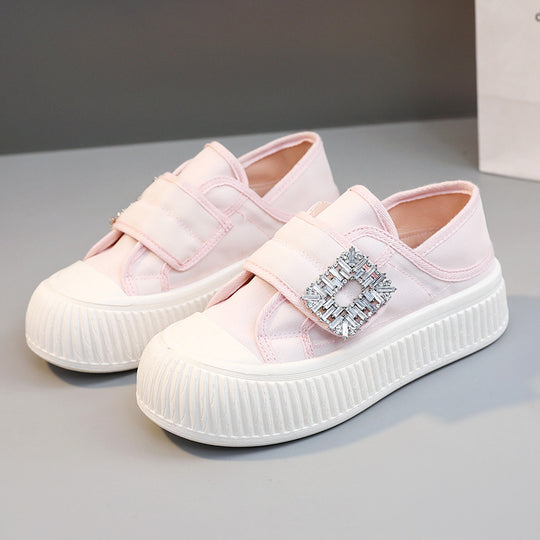 Damen modische Slip-On Sneakers mit eleganter Schnalle R&B