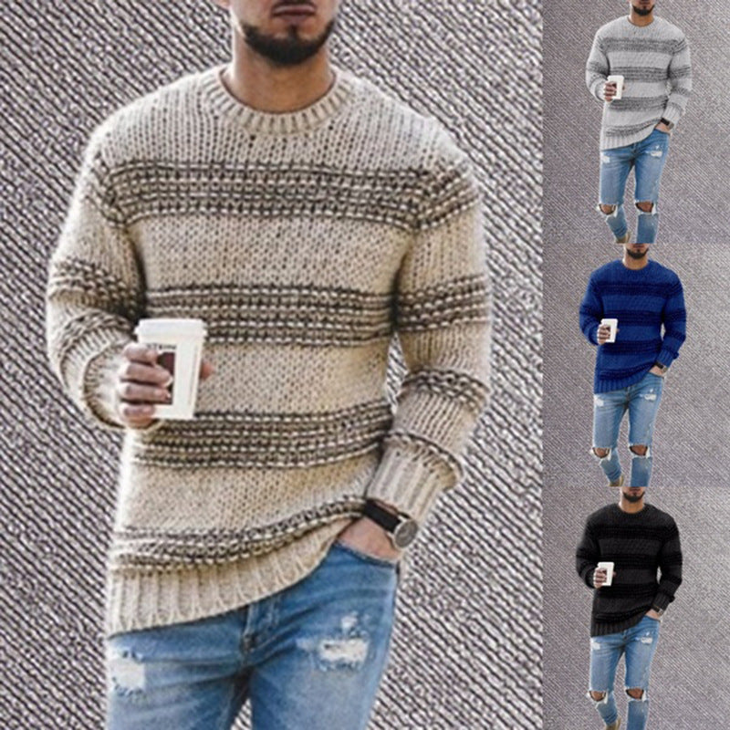 Herren Strickpullover mit strukturiertem Muster und modernem Schnitt